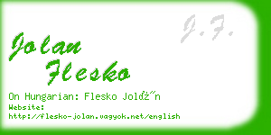 jolan flesko business card